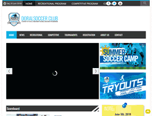 Tablet Screenshot of doralsoccerclub.com